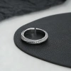 A high-end and niche circular diamond-encrusted simple and cute ring, a fashionable and versatile stainless steel accessory for women Specification image
